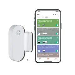 AuBee Home ドア窓センサー Smart Lifeアプリ対応 +StyleやSWEのスマートホーム製品と連動可能 Bluetooth 5.0対応 コイン電池 CR2032(別売) スマホに遠隔通知 宅内では専用ゲートウェイから光と大音量で通知