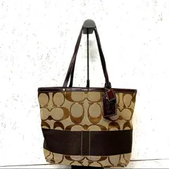 28 COACH コーチハンドバッグトートバッグ シグネチャー A039