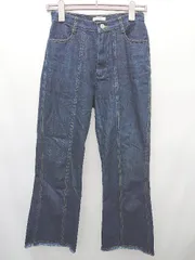 ◇ classicalelf クラシカルエルフ ウォッシュ加工 ワイド　パンツ サイズM ブルー レディース P  【1408200046047】