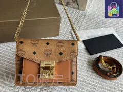 【今日特価】MCM メーシーエム トレイシーメールバッグ クラシックコーヒーカラーで純牛皮素材-WTO輸入2