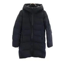 ユニクロ シームレス ダウンコート M ブラック系 UNIQLO フード レディース