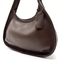 ✨希少品✨ OLD COACH オールドコーチ ワンショルダーバッグ トートバッグ ミニ エルゴ ロゴ型押し チャーム シルバー金具 チャーム グラブタンレザー ユニセックス レディース メンズ ブラウン 茶色
