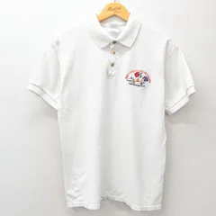 L/古着 半袖 ポロ シャツ メンズ 00s CHANGING 鹿の子 コットン 白 ホワイト 25jun05 中古 トップス