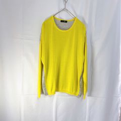 TAKASHIMAYA 高島屋 レディース ニット M イエロー ライトグレー シルク カシミヤ 薄手 キレイめ お仕事着 カジュアル 春