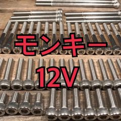 ステンレス製 モンキー12V AB27 左右エンジンカバーボルト 合計14本