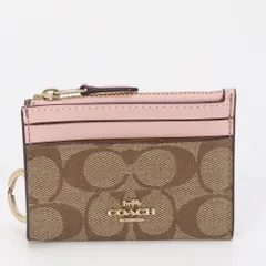 極美品 コーチ 88208 シグネチャー ミニ スキニー IDケース レザー コインケース 小銭入れ カードケース レディース MMM BH9-8【中古】