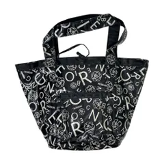 INGEBORG インゲボルグ ポーチ付き ロゴ総柄 ハンドバッグ ブラック