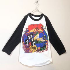 バンドTシャツ YES イエス 古着 トップス シングルステッチ 七分丈 ラグラン Tシャツ サイズ M-L相当 古着 80S