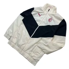 プーマ ACミラン 21-22 ナイロンジャケット トレーニングシャツ オフホワイト メンズ S 通年 サッカー スポーツ フットサル PUMA  ■S4273