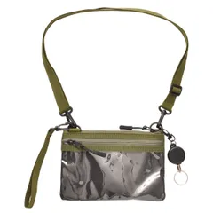 【新品・未使用】 スマホショルダー メンズ スマホポーチ 入れたまま ネックポーチ ミニ ショルダー ショルダーバッグ サコッシュ 斜め掛け おしゃれ 軽い 軽量 通勤 撥水 フェス イベント クリア 透明 鞄 バッグ カーキ 緑 グリーン KB156-CPZ