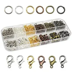 カニカン 丸カン 6色 アクセサリーパーツ 留め具 DIY 手芸 基礎パーツ 手芸用品 アクセサリーパーツ ハンドメイド 手作りアクセサリー メガネチェーン/ネックレス/ブレスレット/アンクレット 手作り素材 ジュエリー修復 1点セット 収納ケース付き