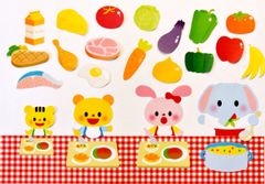 ★壁面飾り 標準サイズ（サイズ変更可能）「みんなで楽しいランチ！」 保育園 幼稚園 食育 知育★
