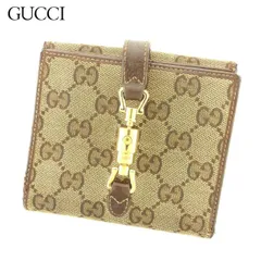 未使用品　箱付き　GUCCI グッチ　折り財布　二つ折り　ジャッキー　金具 GGキャンバス グッチ GUCCI ジャッキー金具 二つ折り長財布