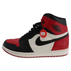 NIKE (ナイキ) AIR JORDAN 1 RETRO HIGH OG BRED TOE エアジョーダン1 ブレッドトゥ ハイカットスニーカー レッド/ブラック US13/31cm 555088-610