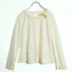 インゲボルグ 白 花モチーフ使い ニット//サイズ11号//定価25920円//2017春夏コレ//全国送料510円OK！//G7-37 インゲボルグ（素材（生地・毛糸）ニット）の通販