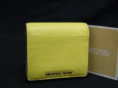 MICHAEL KORS マイケルコース レザー 二つ折り 財布 ウォレット 札入れ 小銭入れ カード入れ レディース イエロー系 DI1571