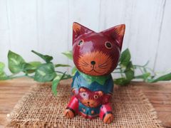 茶ネコ親子