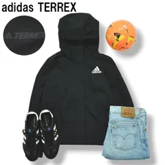 【新品未使用】 【タグ付き】 アディダス テレックス adidas TERREX クライマプルーフ CLIMAPROOF フーデット ウィンドジャケット L ブラック レディース♪