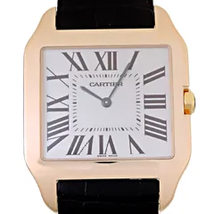 カルティエ CARTIER W2006951 サントスデュモンLM K18PG 手巻き メンズ 美品 _753436