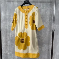 MARC JACOBS　黄色　ワンピース　花柄　フラワー　金ボタン