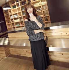 ニット レディース 春 長袖 ロングワンピース 春ワンピース 新品 上下セット