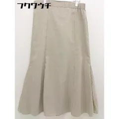 ◇ Samansa Mos2 blue サマンサモスモス ブルー ウエストゴム ロング フレア スカート サイズF ベージュ レディース  【1112080006748】