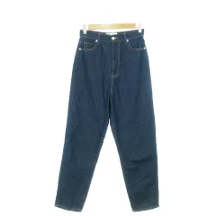 チャコクローゼット Chaco closet パンツ デニム ジーンズ テーパード ハイウエスト L 青 ダークブルー /AH26