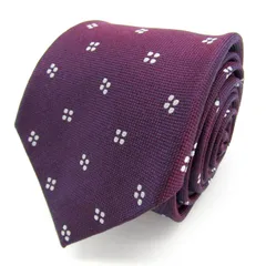 オリヒカ ブランド ネクタイ ドット 小紋柄 シルク PO  メンズ ネイビー ORIHICA 【中古】