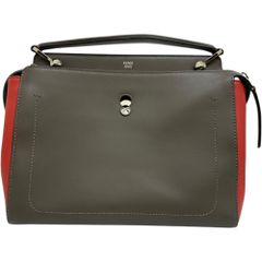 【FENDI/フェンディ】ドットコム 8BN293 2WAY ショルダーバッグ ハンドバッグ レザー グレー/レッド革 レディース 【中古】【真子質店】【BL】