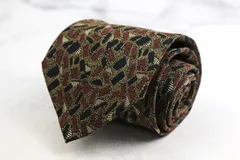 ジバンシィ ブランド ネクタイ シルク 小紋柄 総柄 ロゴグラム PO メンズ カーキ GIVENCHY 【中古】