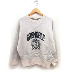 ラウンジドレス ガリャルダガランテ Loungedress GALLARDAGALANTE クルーネック ニット セーター リブ 英字 ゆったり 長袖 F ベージュ /NT15