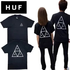 ハフ HUF 半袖 Tシャツ TS01751 TS01953 ブラック トライアングル ロゴ プリント プリントロゴ バックロゴ カットソー コットン メンズ レディース ユニセックス HUF SET TT S/S TEE 新品 未使用品 正規品