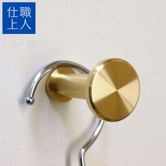 職人直送 真鍮 壁掛けフック 壁取り付けフック ハンガーフック おしゃれ アンティーク ゴールド (大)