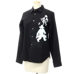【中古】ブラックコムデギャルソン コットン プリント シャツ S レディースのサムネイル