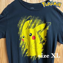 【古着】POKEMON(ポケモン)半袖Tシャツ XL 黒 USA製 ピカチュウ ヴィンテージ アニメTシャツ アメリカ古着