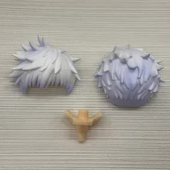 現状品　ねんどろいど 五条悟 劇場版 呪術廻戦 0Ver.　髪パーツ　ヘアパーツ　 わずかに日焼けあり　劇場版 呪術廻戦 0　白髪　男の子　jjk 写真にあるもののみバラ売り不可