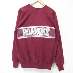 L/古着 長袖 スウェット メンズ 80s ROANOKE ラグラン クルーネック エンジ 25apr09 中古 スエット トレーナー トップス