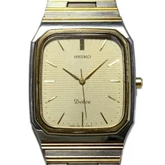 【美品】SEIKO DOLCE タングステン 1221-5850 ドルチェ セイコー] ドルチェ 1989。カルティエ タンクに似たドレス