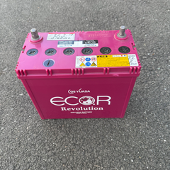 GSYUASA BATTERY ECO.R カーバッテリー アイドリングストップ車用 通常車にも使用可 中古良品 N-65 / 75B24L 取付日 R6/7