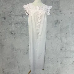 Euro vintage(ヨーロッパヴィンテージ) ten_70's~pale pink ruffle sleeve nighty maxi dress 淡いピンクのフリル袖のナイティドレスワンピース M~Lサイズ程度 ピンク