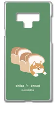 【新品未使用】Galaxy Note9 SC-01L/SCV40 ギャラクシーノート9 クリア ハードケース (柴犬と食パン(大)) しば 犬 動物 オシャレ かわいい 可愛い cl-sc01l-337