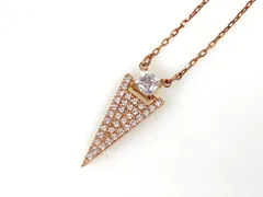 スワロフスキー　SWAROVSKI　トライアングル　ネックレス　ローズゴールドカラー　送料無料