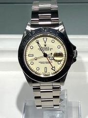 【IT1TQ1FCPK1A】ROLEX ロレックス エクスプローラーⅡ 16570 アイボリー文字盤 X番 1991製 シングルロック トリチウム