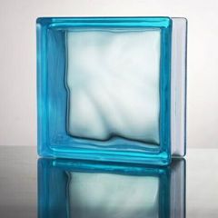 昭和レトロ！美しいターコイズ・ブルー「ガラス・ブロック」4個 - メルカリ