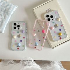 iphoneケース クリアケース iphone16ケース 水玉 可愛い iphone16proケース iphone15proケース 耐衝撃 iphone14ケース iphone13ケース 衝?