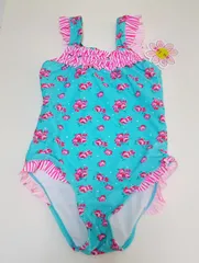 訳あり品　女の子キッズ花柄　ワンピース水着　110ｃｍ