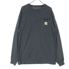 Carhartt カーハート ワンポイントロゴ 長袖 ポケット Tシャツ S グレー ロンT メンズ 古着