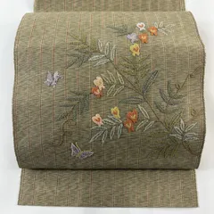 正絹 名古屋帯／豪華蘇州刺繍＆相良刺繍・金銀糸入り 31456370754178fc549dff0baff468