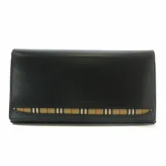 バーバリー ロンドン BURBERRY LONDON 長財布 二つ折り レザー ノバチェック ロゴ 黒 ブラック /XZ ■GY18のサムネイル
