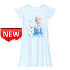 ✨新品✨アナと雪の女王 エルサ オラフ 子供用 ルームウェア 春夏秋 涼しい 快適 パジャマ ワンピース 寝間着 部屋着 女の子 半袖パシャマ 100 110 120 130 140 150 cm 可愛い プリンセス 贈り物 可愛い コスチューム